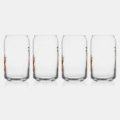 Gelukkige tropische ananas blikvorm glas (Rechts)