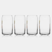 Gelukkige tropische ananas blikvorm glas (Links)