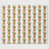 Gelukkige Tropische Ananas Cadeaupapier (Vlak)