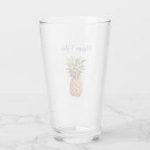 Gelukkige tropische ananas glas (Achterkant)