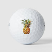 Gelukkige tropische ananas golfballen (Voorkant)