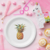 Gelukkige tropische ananas papieren bordje (Feest)