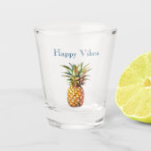 Gelukkige tropische ananas shot glas (Voorkant)