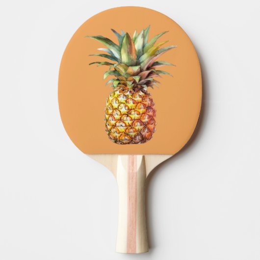 Gelukkige tropische ananas tafeltennisbatje (Voorkant)