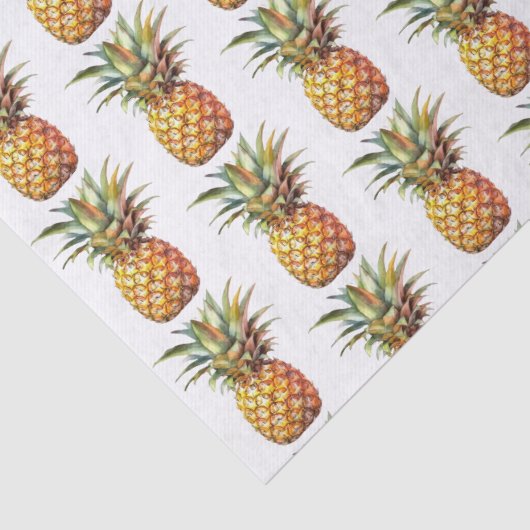 Gelukkige Tropische Ananas Tissuepapier (Detail)