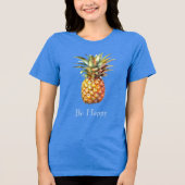 Gelukkige tropische ananas Tri-Blend shirt (Voorkant)
