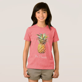 Gelukkige tropische ananas Tri-Blend shirt