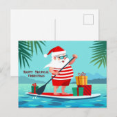 Gelukkige Tropische Kerstman Feestdagenkaart (Voorkant / Achterkant)