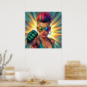 Gelukkige trots! LGBTQIA+ Cool Chick Poster (Keuken)