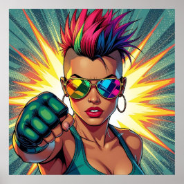 Gelukkige trots! LGBTQIA+ Cool Chick Poster