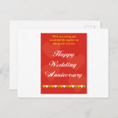 Gelukkige trouwdag briefkaart (Voorkant / Achterkant)