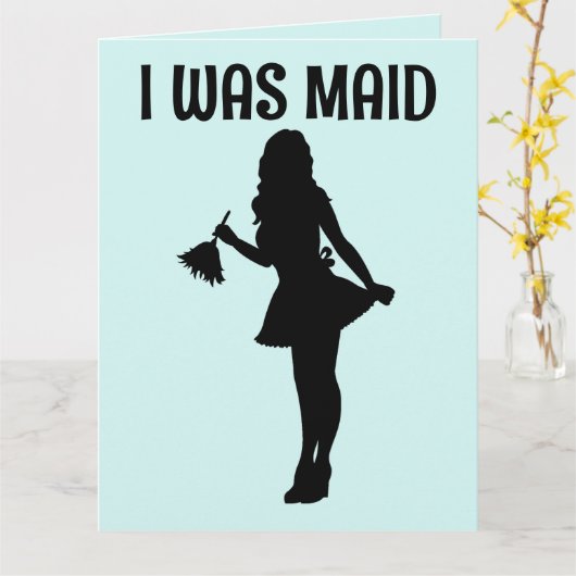 GELUKKIGE TROUWDAG FRANSE DIENSTMEISJE KAART VOOR  (Gele Bloem)