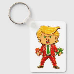 Gelukkige Trump Grappige Trump Investeren Trump Ca Sleutelhanger