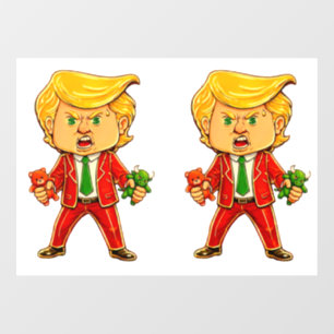Gelukkige Trump Grappige Trump Stier Beer Trump Me Raamsticker