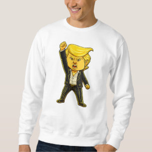 Gelukkige Trump Revers Meme Vecht Vecht Boze Trump Trui