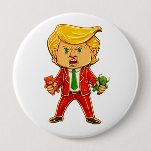 Gelukkige Trump Speld Funny Trump Bull Beer Trump Ronde Button 4,0 Cm