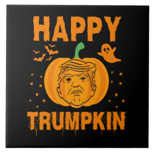 Gelukkige Trumpkin Laat Halloween Weer Groot Worde Tegeltje