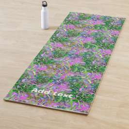 Gelukkige Tuin Vibes Bloemige Abstracte Kunst Yogamat