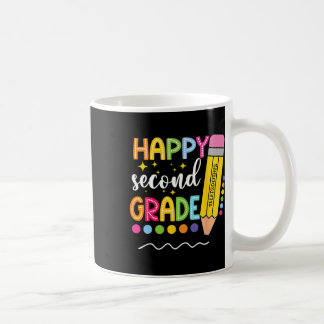 Gelukkige tweede klas eerste schooldag terug naar  koffiemok