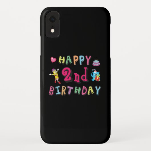 Gelukkige tweede verjaardag. 2 jaar per dag. Case-Mate iPhone case (Achterkant)