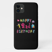 Gelukkige tweede verjaardag. 2 jaar per dag. Case-Mate iPhone case (Achterkant)