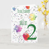 Gelukkige Tweede Verjaardag Kaart (Gele Bloem)