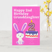 Gelukkige tweede verjaardag kleindochter kaart (Gele Bloem)