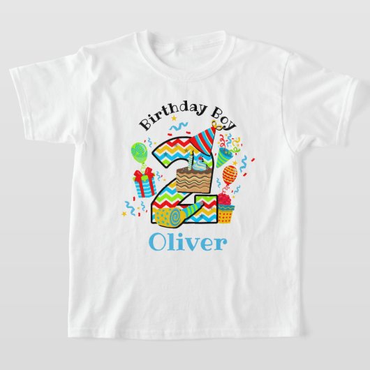 Gelukkige Tweede verjaardag peuter-overhemden T-shirt (Laagn)