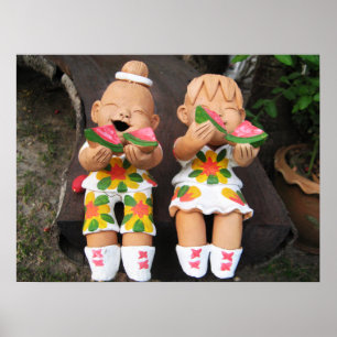 Gelukkige Tweeling ハッピー かわいい Poster
