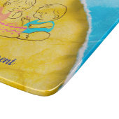 Gelukkige tweelingouder snijplank (Hoek)