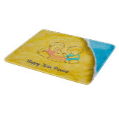 Gelukkige tweelingouder snijplank (Hoek)