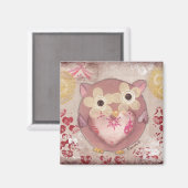 Gelukkige Uil Magnet (Voorkant / Achterkant)