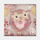 Gelukkige Uil Magnet (Voorkant)