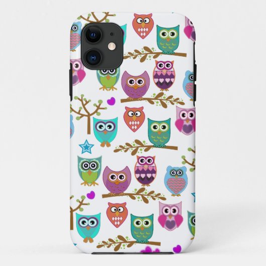 gelukkige uilen Case-Mate iPhone case (Achterkant)