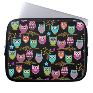 gelukkige uilen laptop sleeve