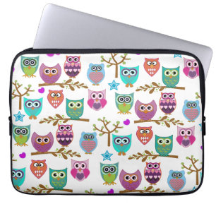 gelukkige uilen laptop sleeve
