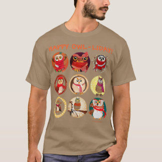 GELUKKIGE UILENDAGEN Schattige Uilen Met Sjaals Ui T-shirt
