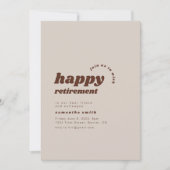 Gelukkige Uitnodiging van de Pensioenpartij (Voorkant)