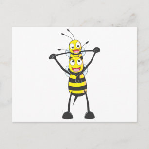 Gelukkige vader en zoon hebben plezier briefkaart
