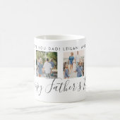 Gelukkige Vaderdag 4 Foto Aangepast Wit Koffiemok (Center)