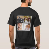 Gelukkige Vaderdag 4 foto met grappige vader bod T-shirt (Achterkant)