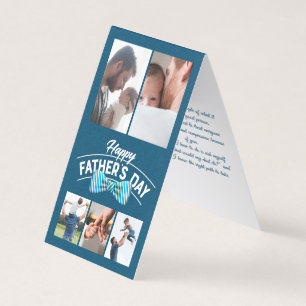 Gelukkige Vaderdag 5 foto collage Kaart