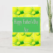 Gelukkige Vaderdag Ace! Tennis Ball Kaart (Voorkant)