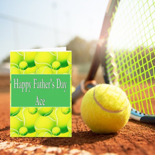 Gelukkige Vaderdag Ace! Tennis Ball Kaart