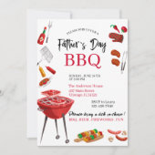 Gelukkige vaderdag bbq waterverf Uitnodiging (Voorkant)