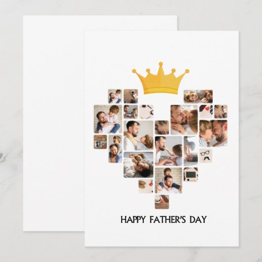 GELUKKIGE VADERDAG BEDANKKAART (Voorkant / Achterkant)