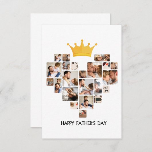 GELUKKIGE VADERDAG BEDANKKAART (Voorkant / Achterkant)