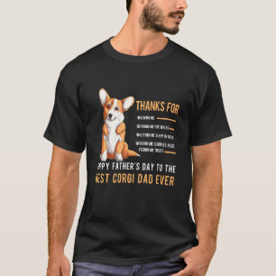 Gelukkige Vaderdag Beste Corgi Vader Ooit Hondenei T-shirt