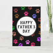 Gelukkige Vaderdag Beste Hondenvader Ooit Pootafdr Kaart (Voorkant)