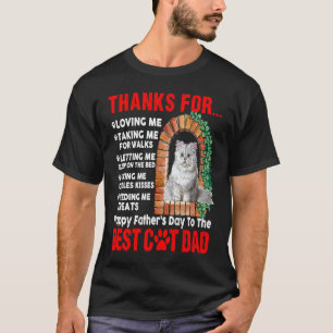 Gelukkige Vaderdag Beste Kattenvader Knuffelkat Op T-shirt